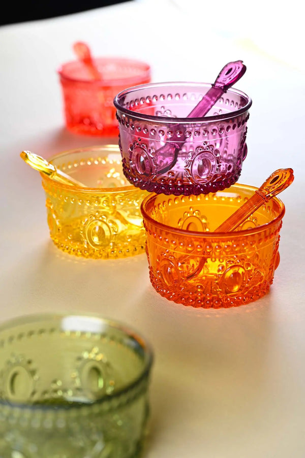 Anniversary Set 6 Acrylic Ice Cream Bowls - Baroque & Rock - Amprio Milano