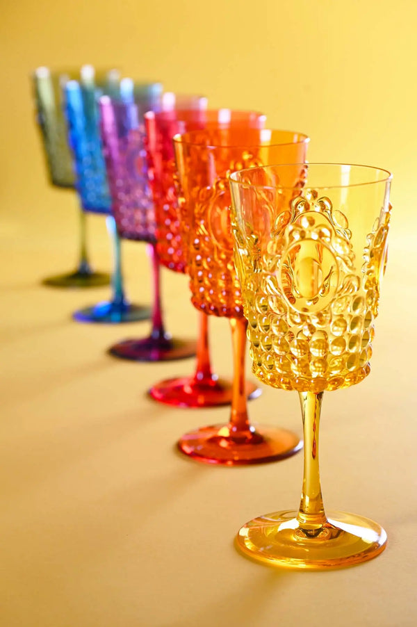 Anniversary Set 6 Acrylic Wine Glasses - Baroque & Rock - Amprio Milano