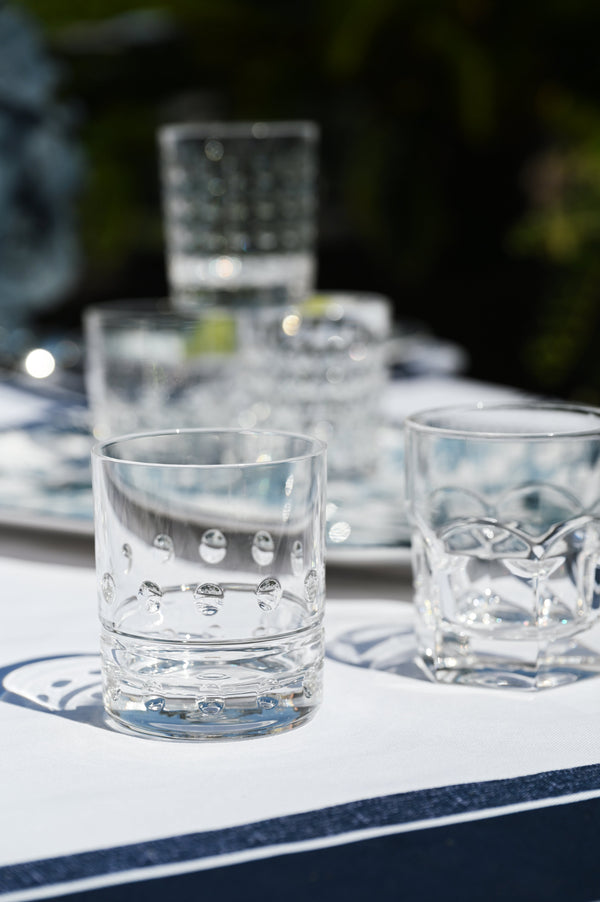 Crystal Touch Set 6 Assorted Tumbler Drink Glasses Amprio Milano