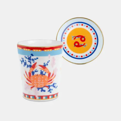 Cup With Lid/Saucer - Zodiac Vibe - Amprio Milano