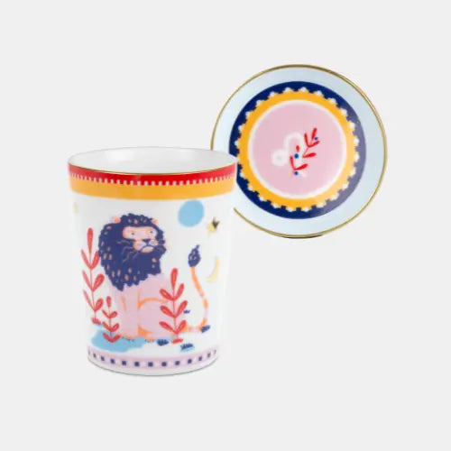 Cup With Lid/Saucer - Zodiac Vibe - Amprio Milano