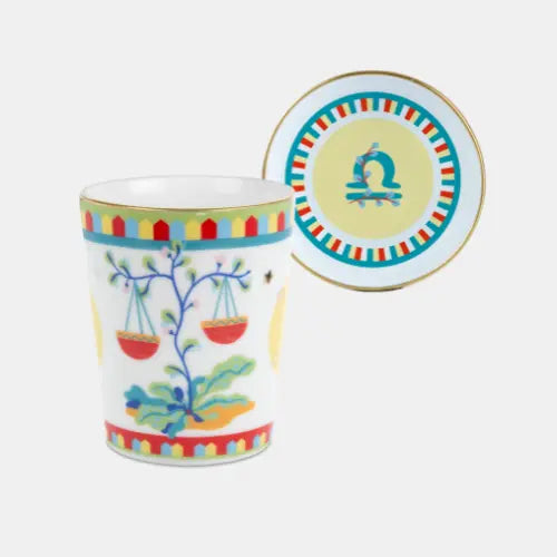 Cup With Lid/Saucer - Zodiac Vibe - Amprio Milano