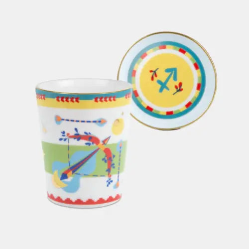 Cup With Lid/Saucer - Zodiac Vibe - Amprio Milano