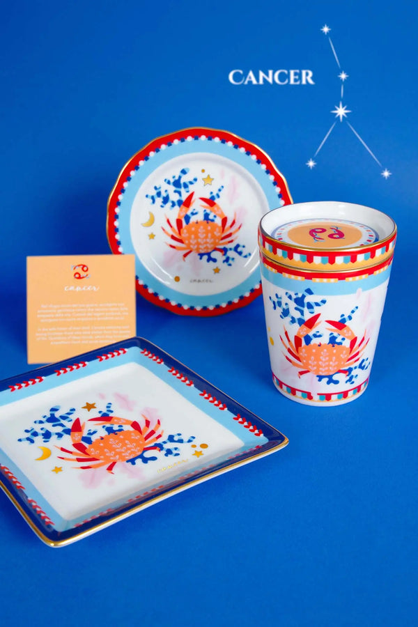 Cup With Lid/Saucer - Zodiac Vibe - Amprio Milano