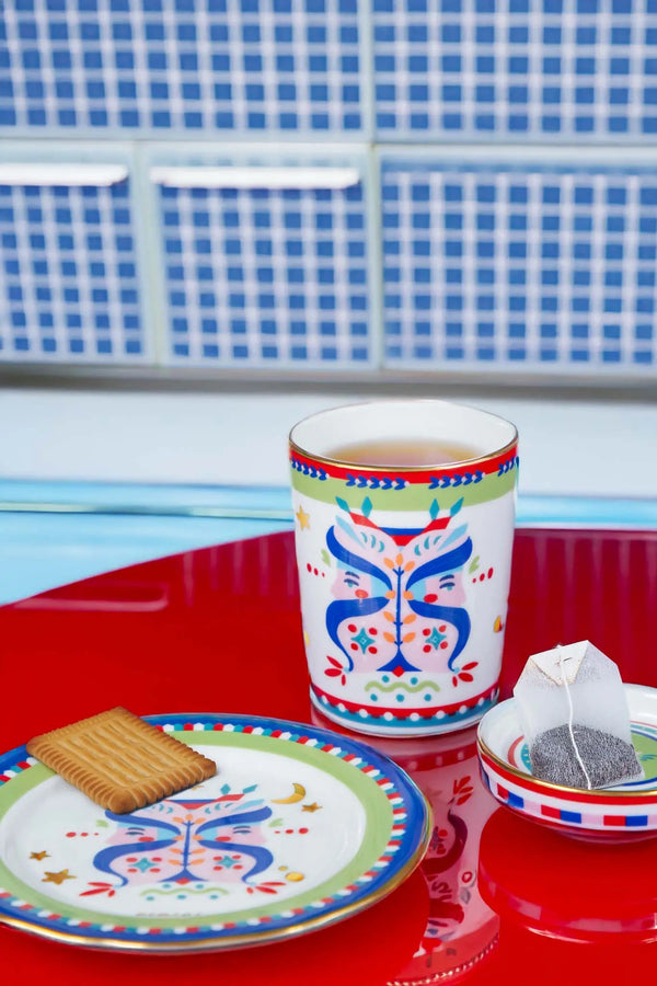 Cup With Lid/Saucer - Zodiac Vibe - Amprio Milano