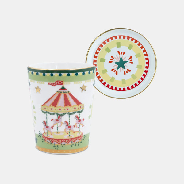 كوب مع غطاء/صحن – ماما ميا عيد الميلاد