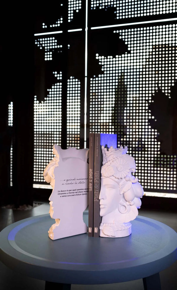 Double Face Bookend – Teste Matte – Amprio Milano