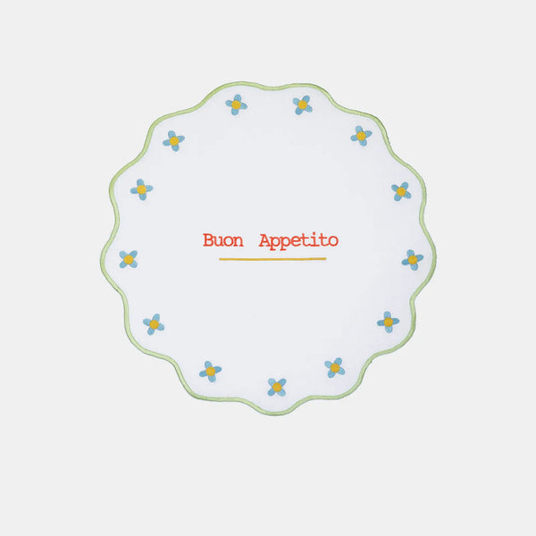 Mamma Mia Embroidered Placemat Rim Amprio Milano