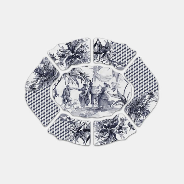 Melamine Appetizer 7 Pieces - Versailles - Amprio Milano