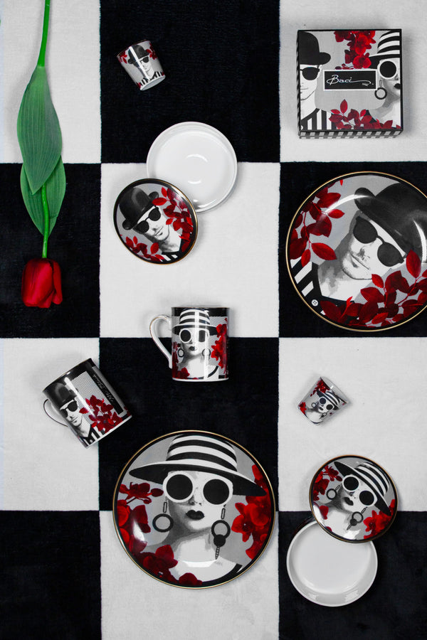 Plate Mrs. White / Mr. Black - Gli inseparabili - Amprio Milano