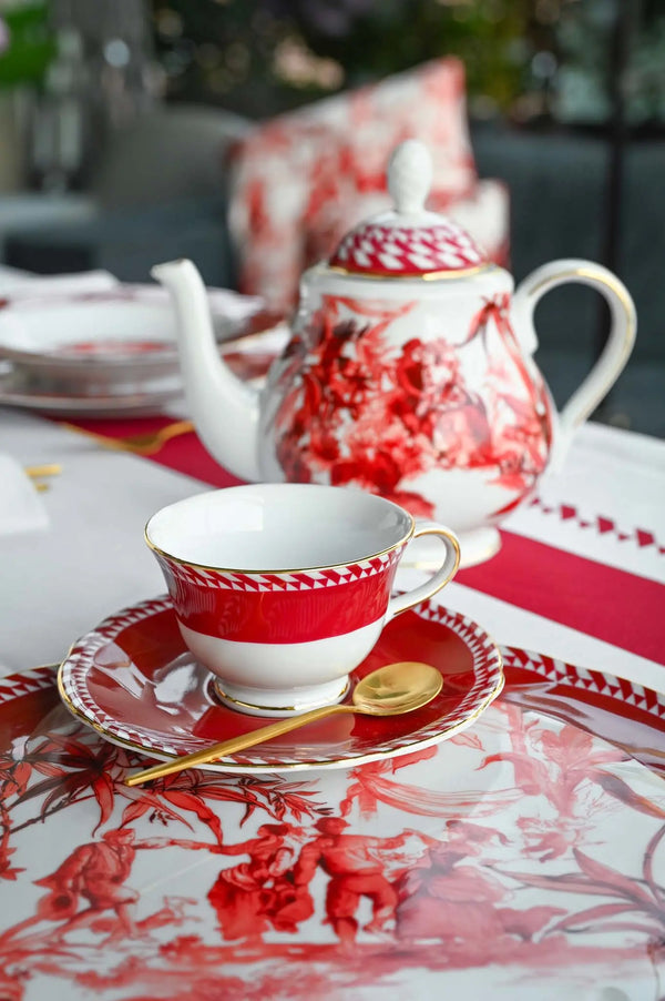 Sest 2 Tea Cups Porcelain – Le Rouge – Amprio Milano