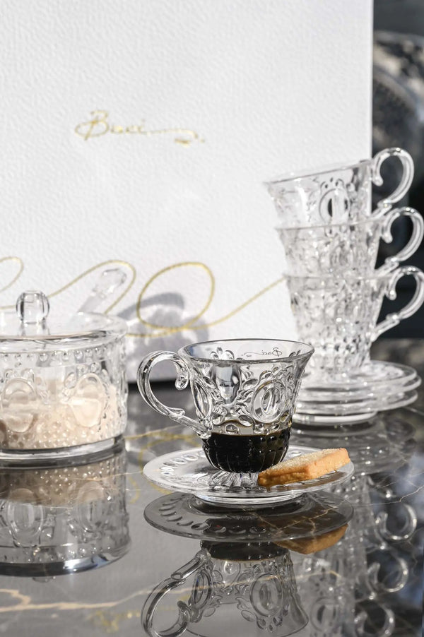 Set 2 Coffee Cup & Saucer - Baroque & Rock - Amprio Milano
