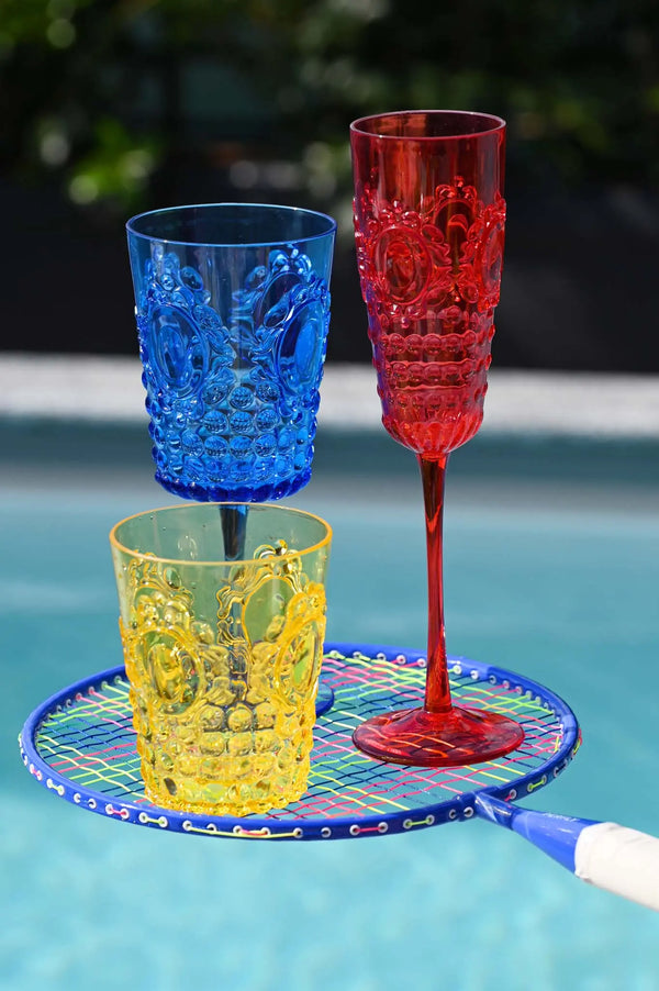 Anniversary Set 6 Acrylic Water Glasses - Baroque & Rock - Amprio Milano