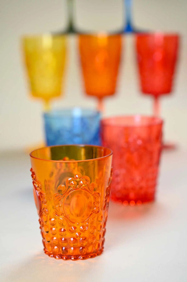 Anniversary Set 6 Acrylic Water Glasses - Baroque & Rock - Amprio Milano