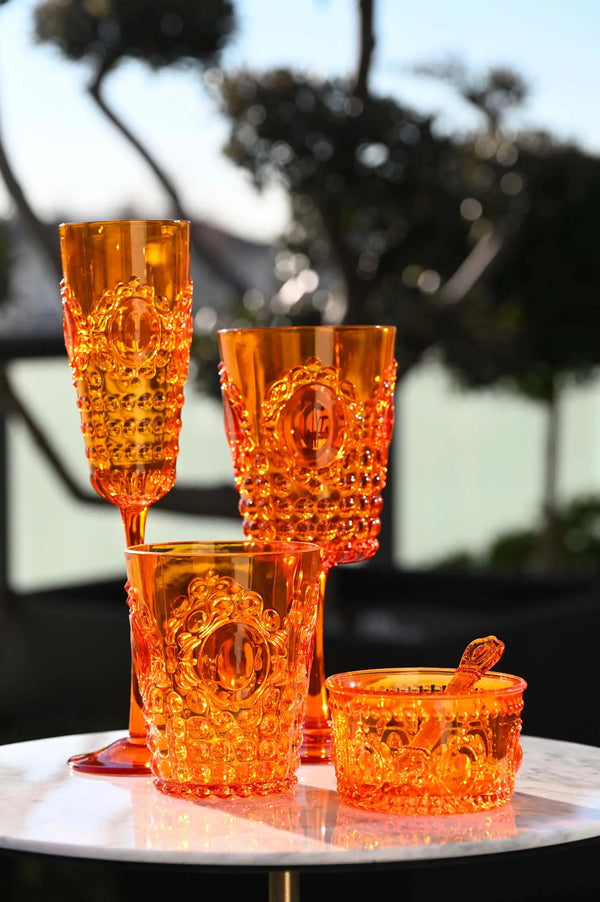 Anniversary Set 6 Acrylic Water Glasses - Baroque & Rock - Amprio Milano