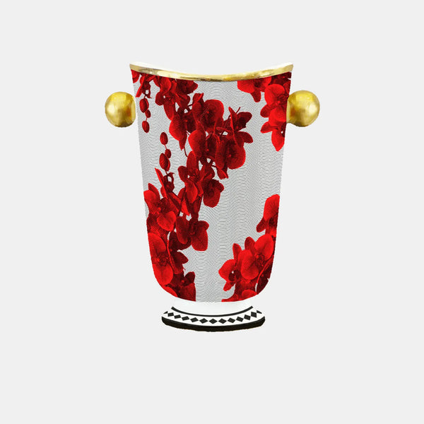 Vase With Sphere Handles Mrs. White - Amprio Milano