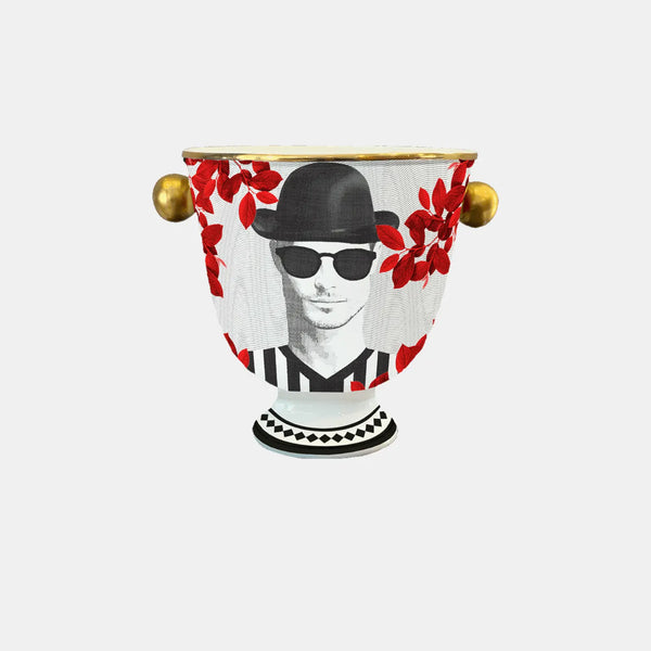 Vase With Sphere Handles Mrs. White - Amprio Milano