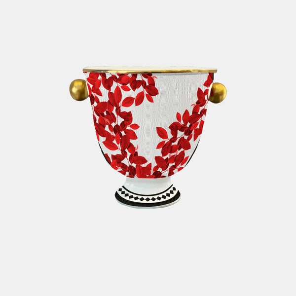 Vase With Sphere Handles Mrs. White - Amprio Milano