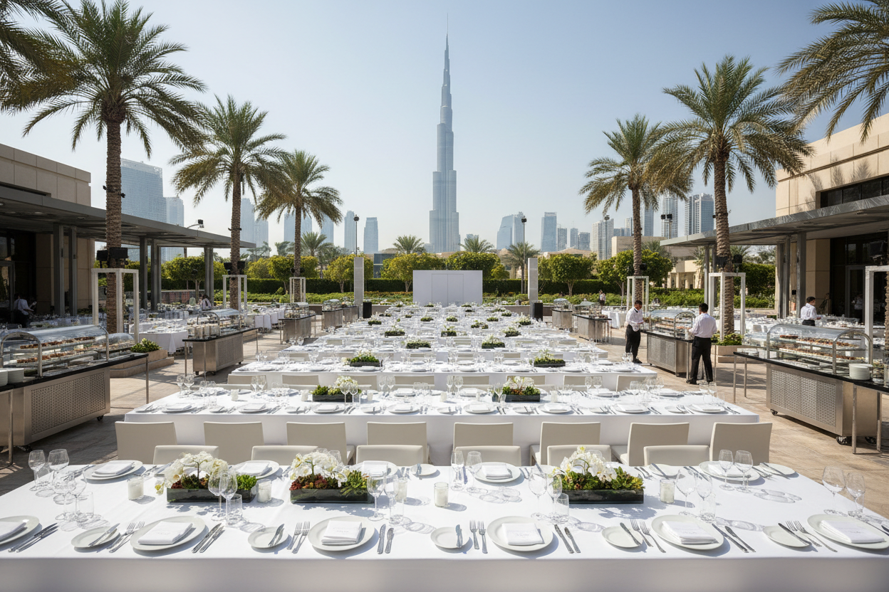 Corporate Summer Hosting in Dubai: Tables That Reset Fast Amprio Milano
