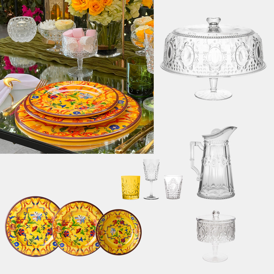 39-Piece Tableware Set (Melamine & Acrylic) Amprio Milano