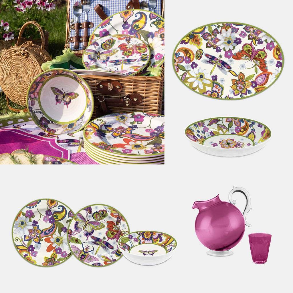 27-Piece Tableware Set (Melamine & Acrylic)- Amazzonia Amprio Milano