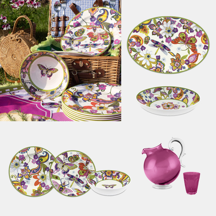 27-Piece Tableware Set (Melamine & Acrylic)- Amazzonia Amprio Milano
