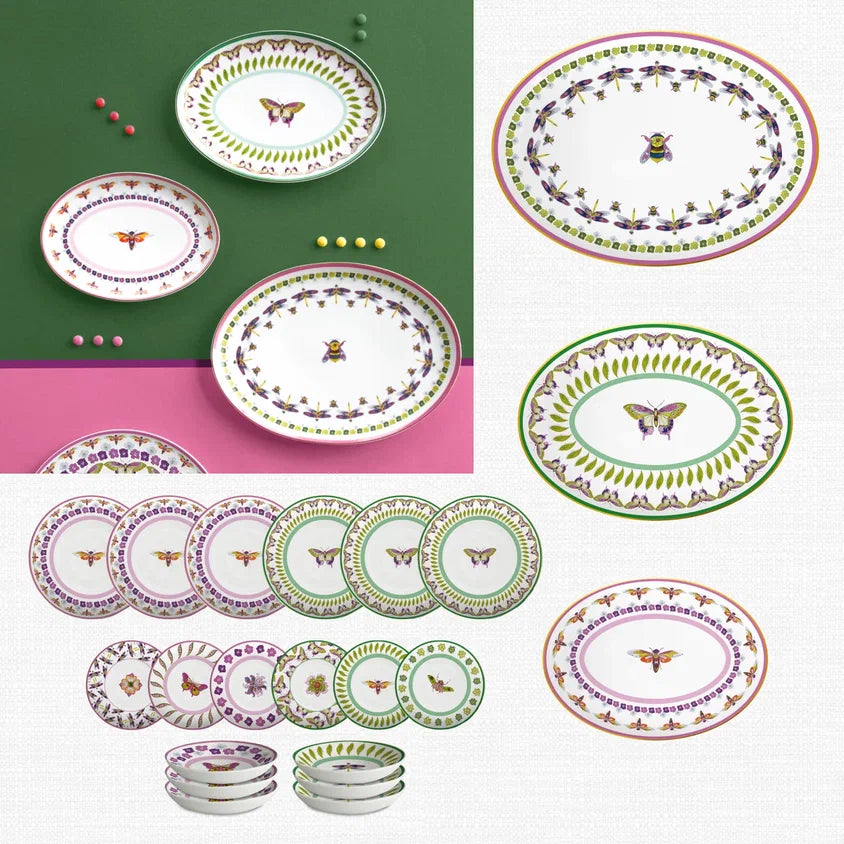 21-Piece Tableware Set Porcelain - Amazzonia Amprio Milano