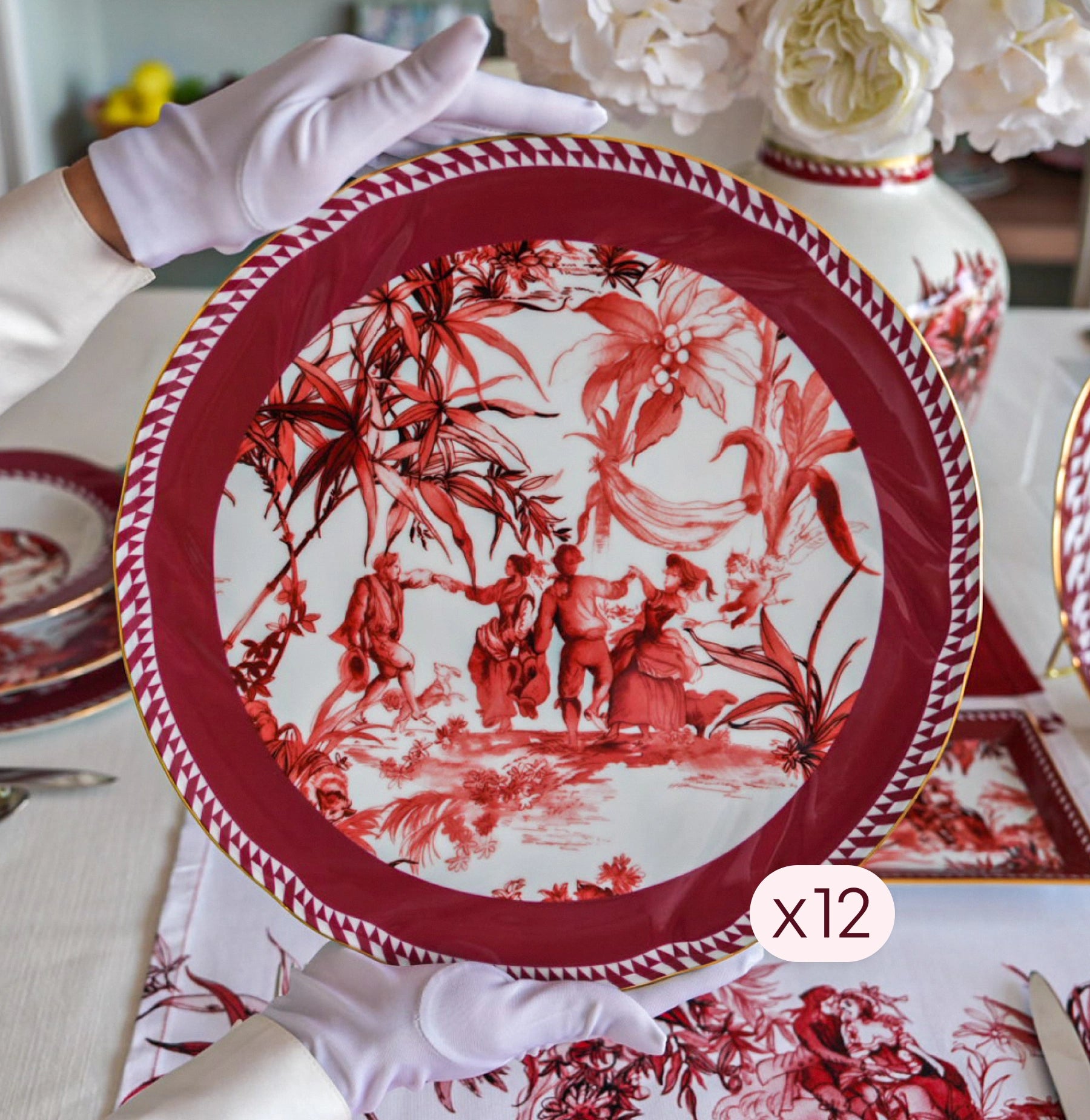 80 Pieces Dinner, Tea & Décor Set for 12 — Le Rouge