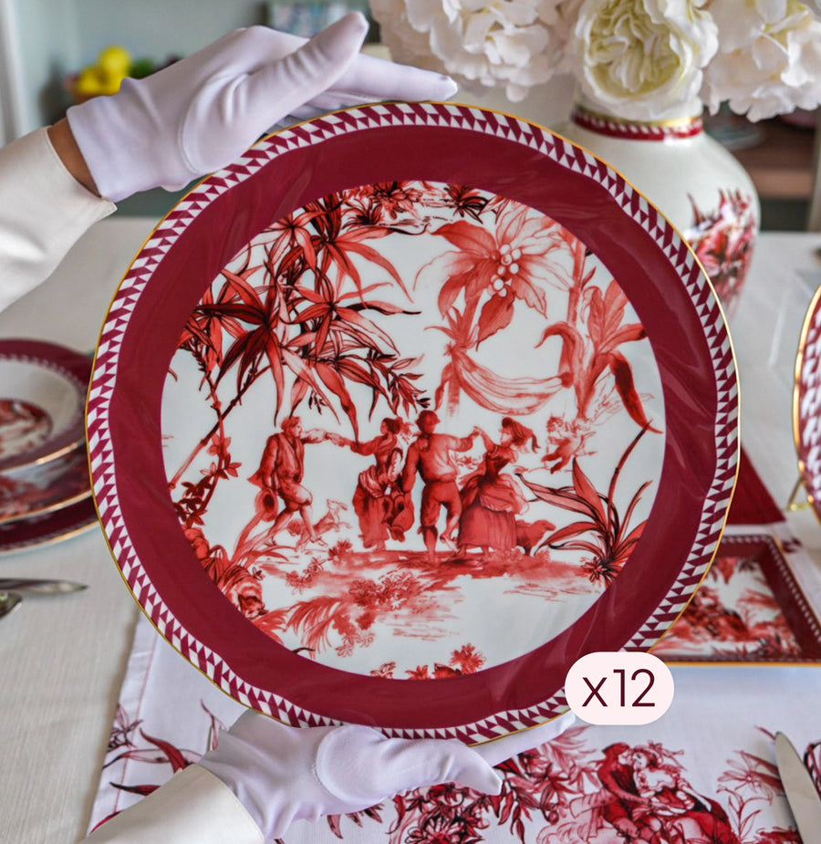 106 Pieces Dinner, Tea, Table & Décor Set for 12 — Le Rouge