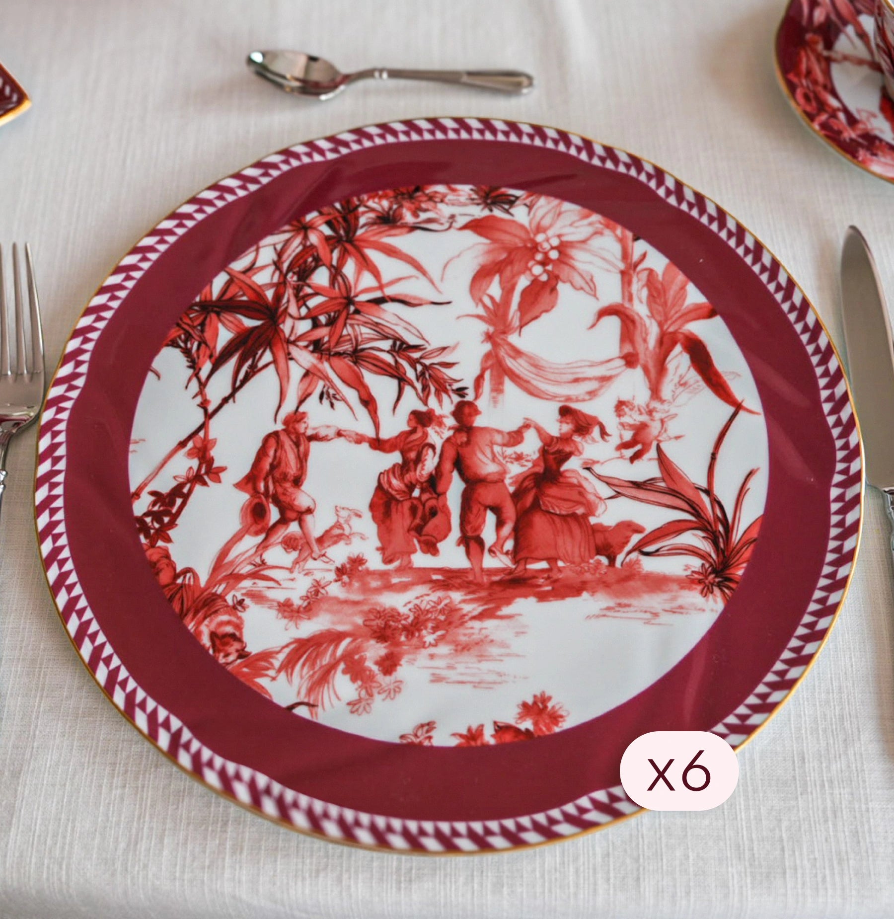 44 Pieces Dinner & Tea Set for 6 — Le Rouge