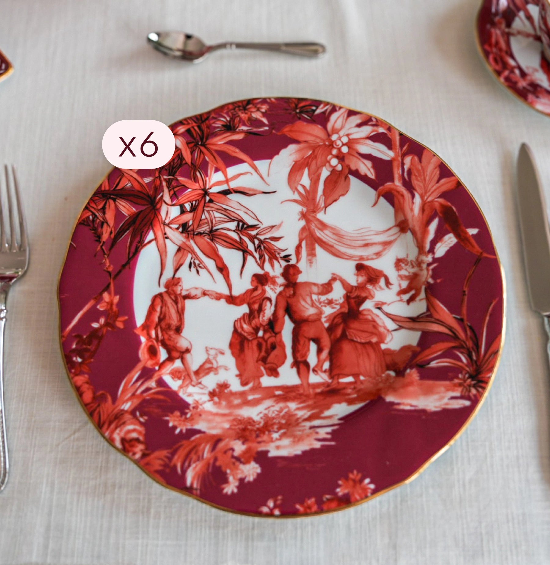 44 Pieces Dinner & Tea Set for 6 — Le Rouge