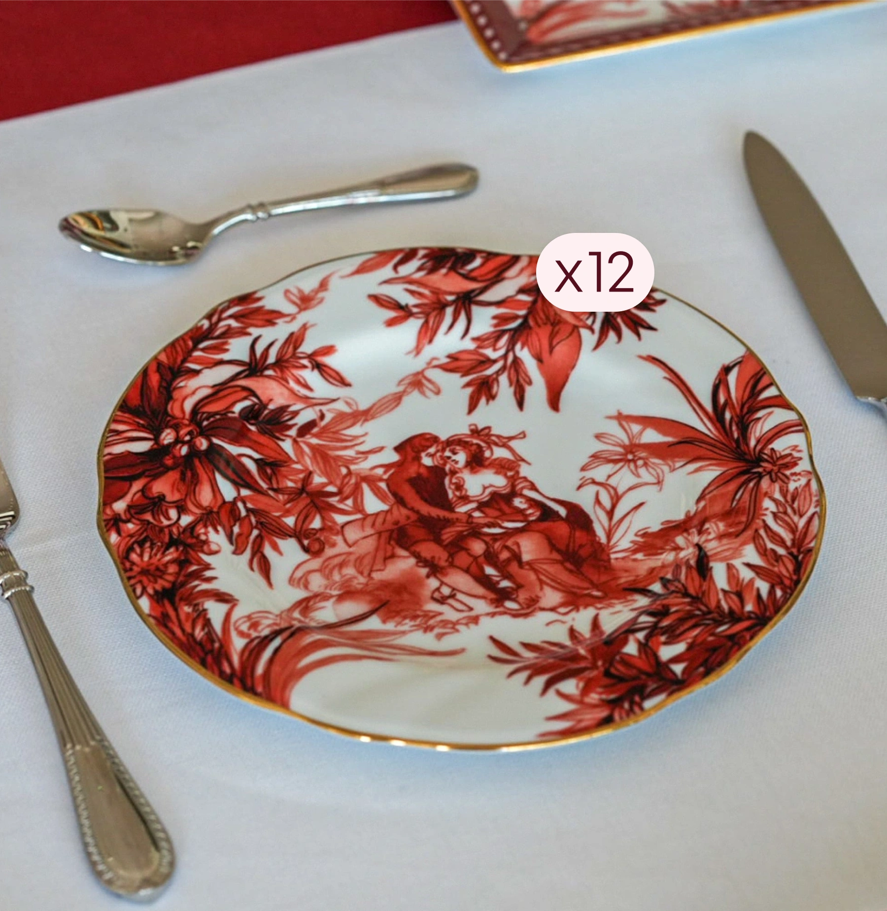 80 Pieces Dinner, Tea & Décor Set for 12 — Le Rouge