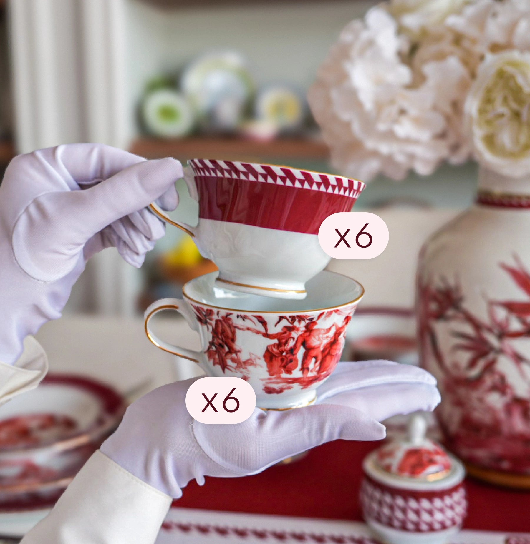 80 Pieces Dinner, Tea & Décor Set for 12 — Le Rouge