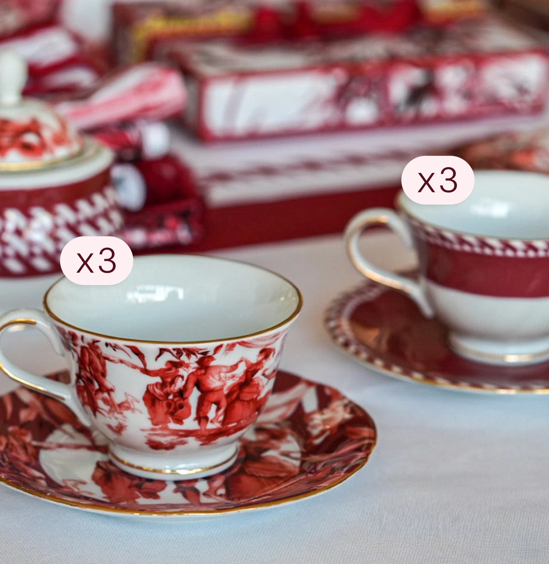 44 Pieces Dinner & Tea Set for 6 — Le Rouge