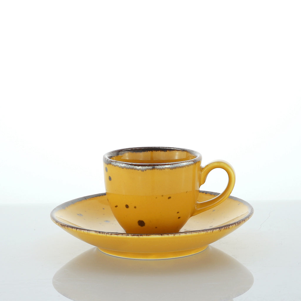 Set of 6 Coffee Cup - Yellow Cottage (700721171)