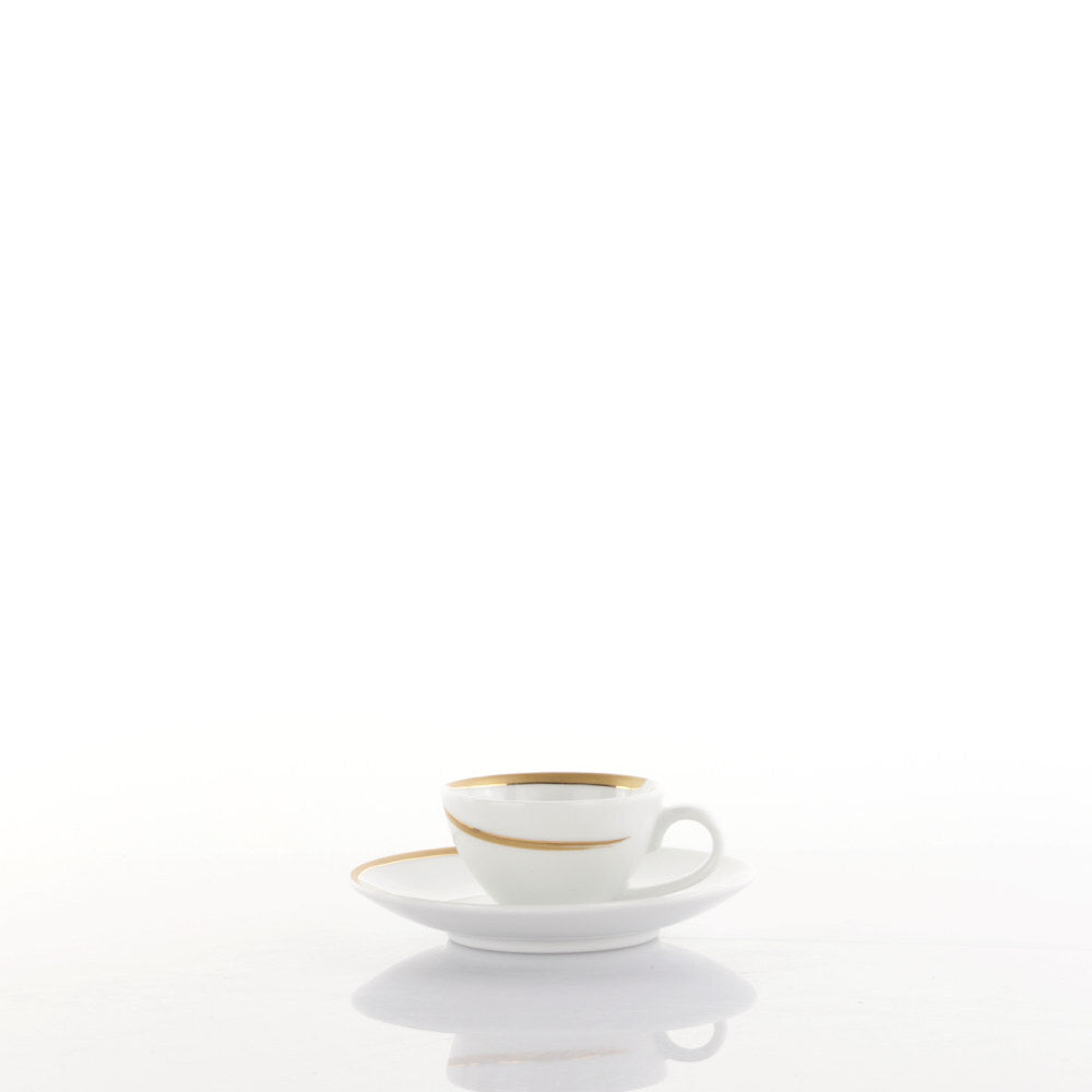 Set of 2 Coffee Cup Shiro - Vintage Gold (700732204)