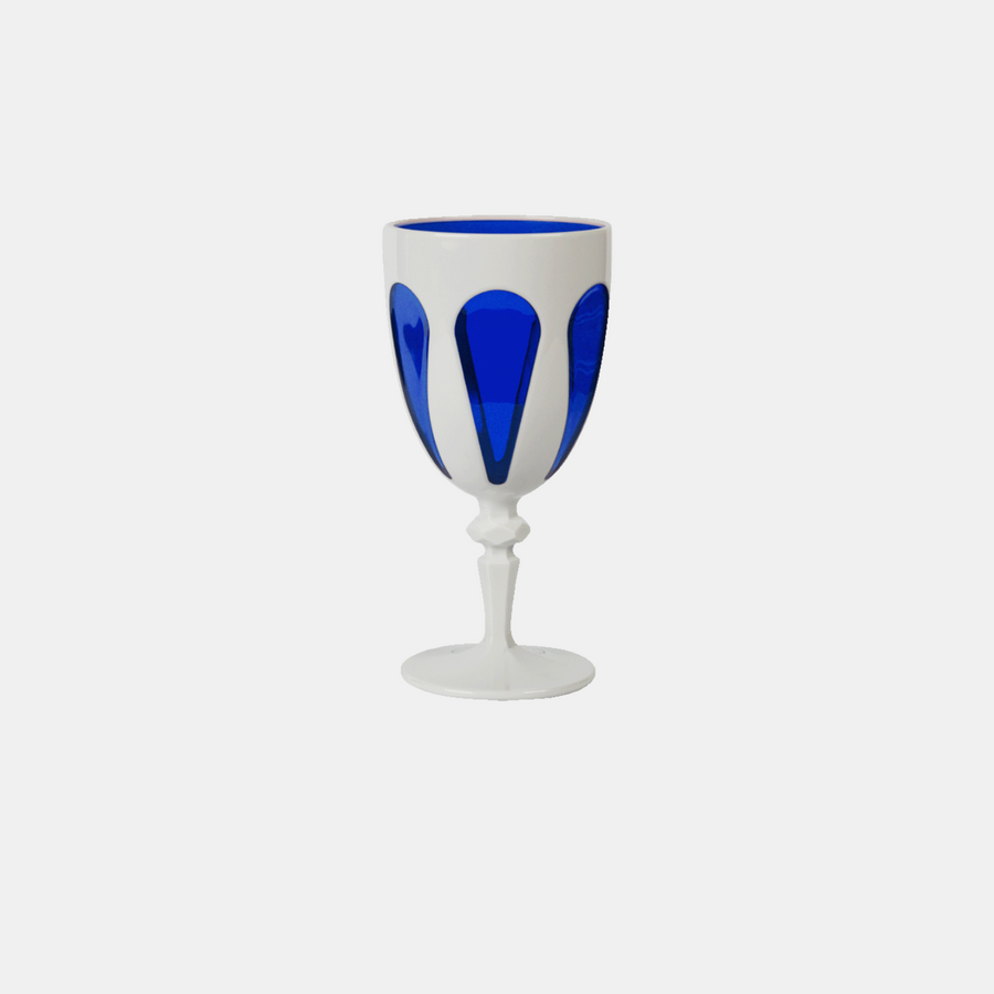 Aqua Bi-Color Acrylic Wine Glass Amprio Milano