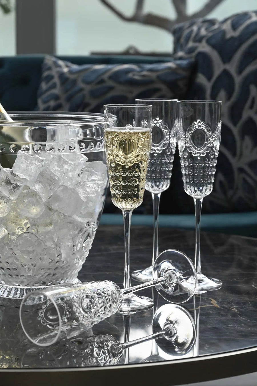 Acrylic Champagne Flute - Baroque & Rock - Amprio Milano