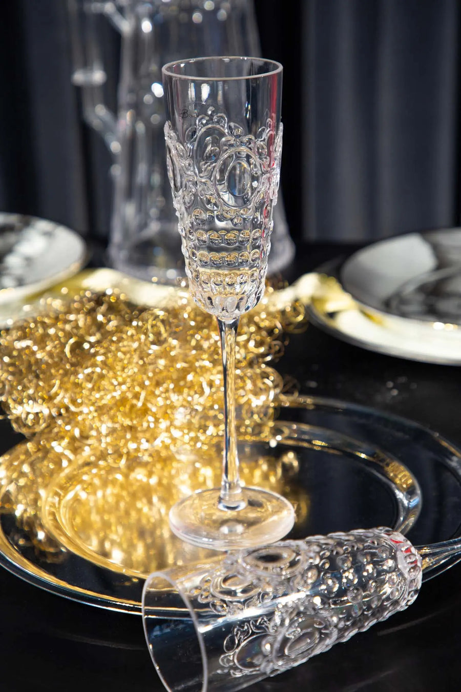 Acrylic Champagne Flute - Baroque & Rock - Amprio Milano