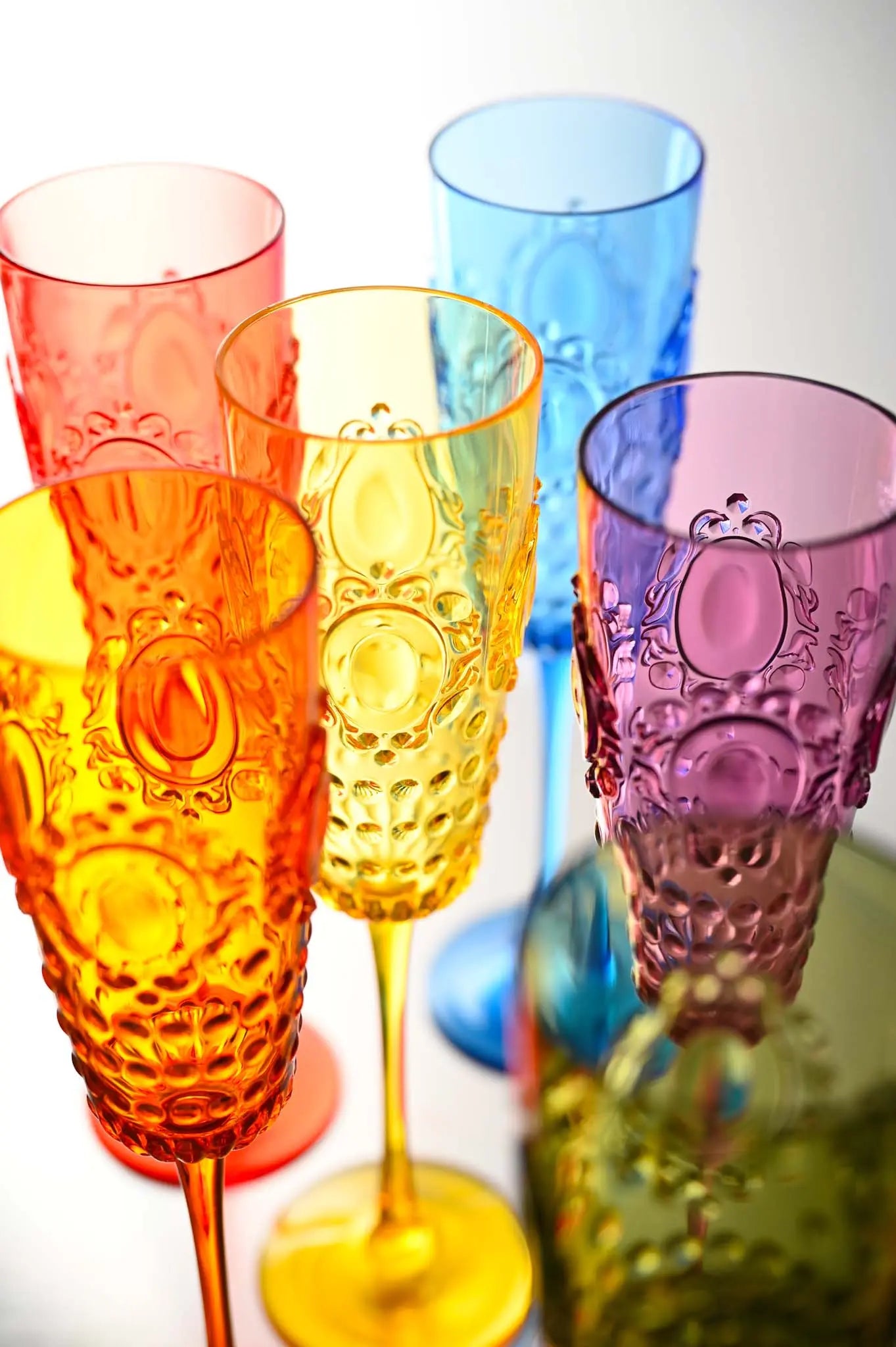 Anniversary Set 6 Acrylic Champagne Flute - Baroque & Rock - Amprio Milano