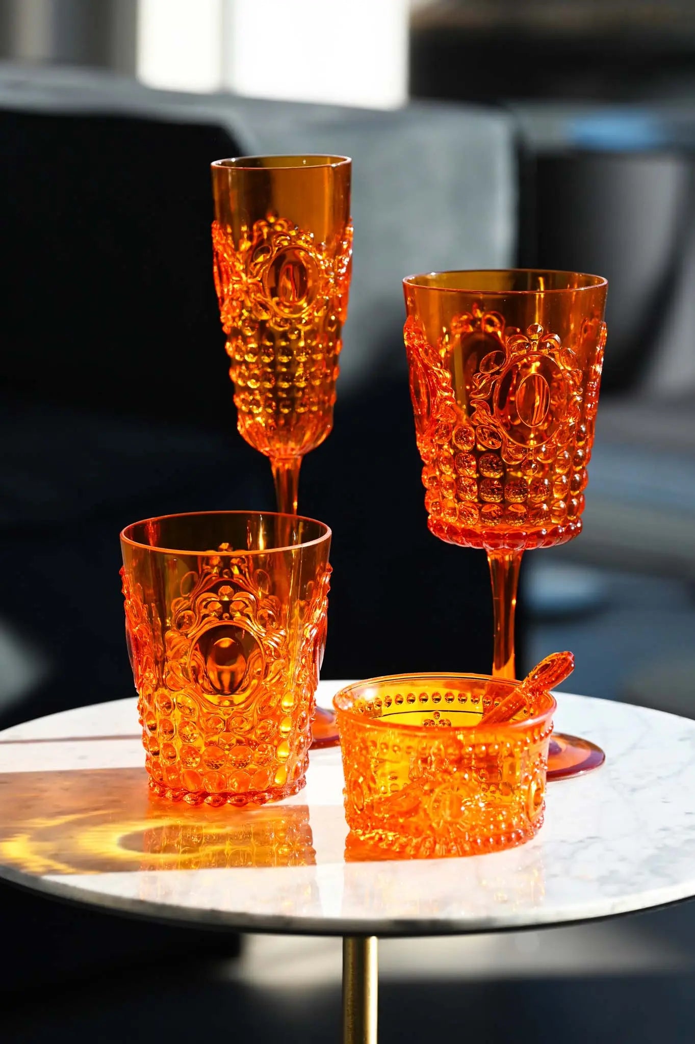 Anniversary Set 6 Acrylic Champagne Flute - Baroque & Rock - Amprio Milano