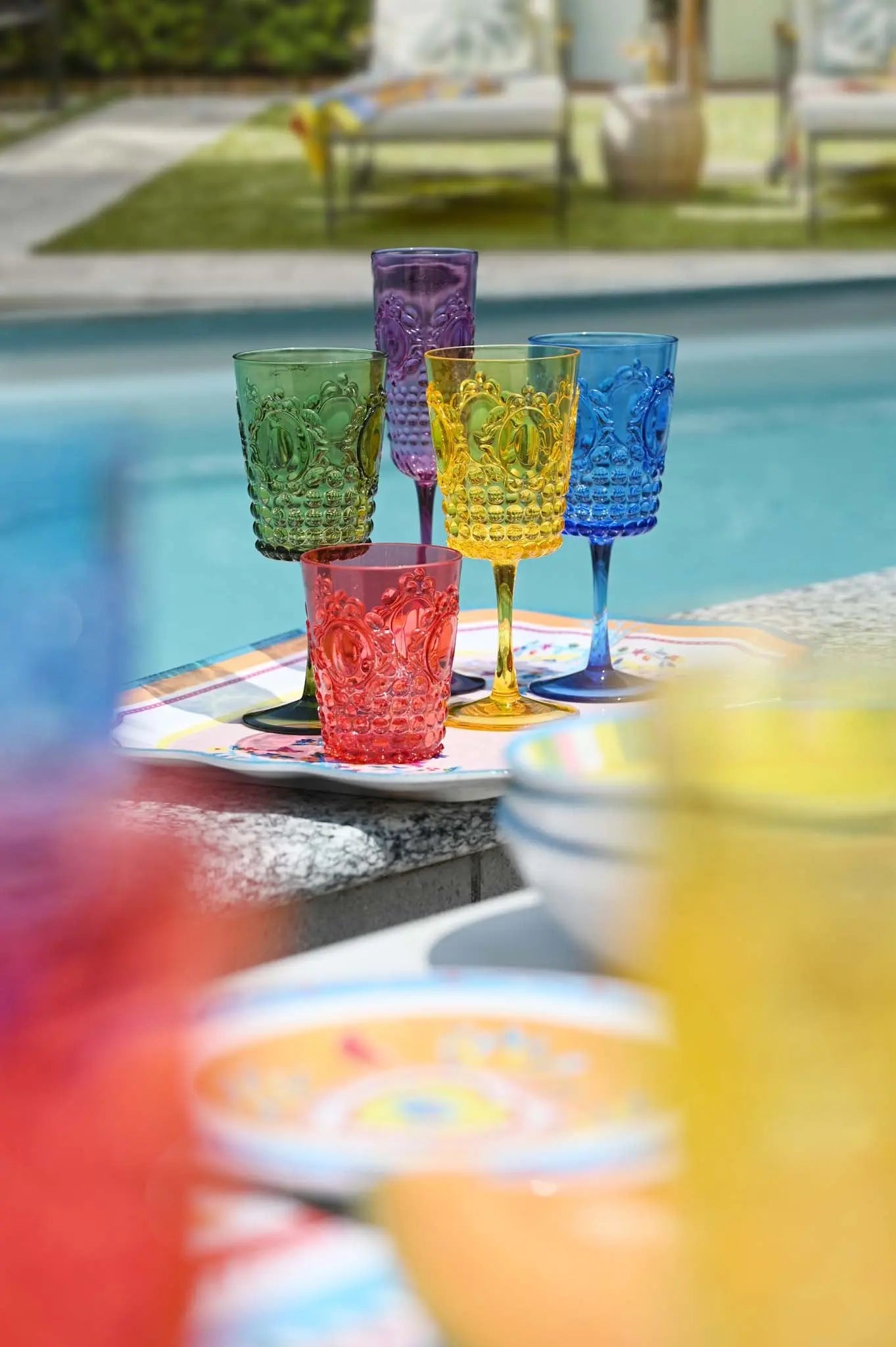 Anniversary Set 6 Acrylic Wine Glasses - Baroque & Rock - Amprio Milano