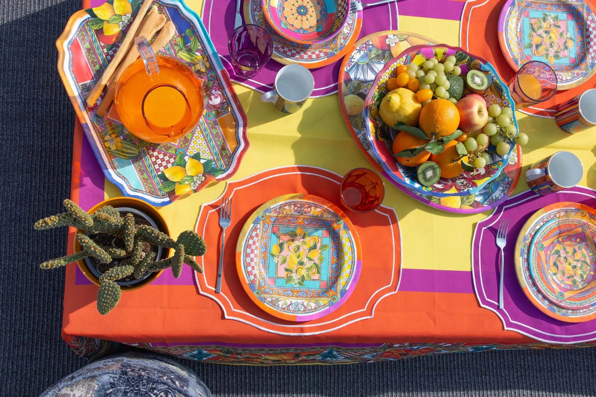 Antistain Cotton Tablecloth Big – Ortigia – Amprio Milano