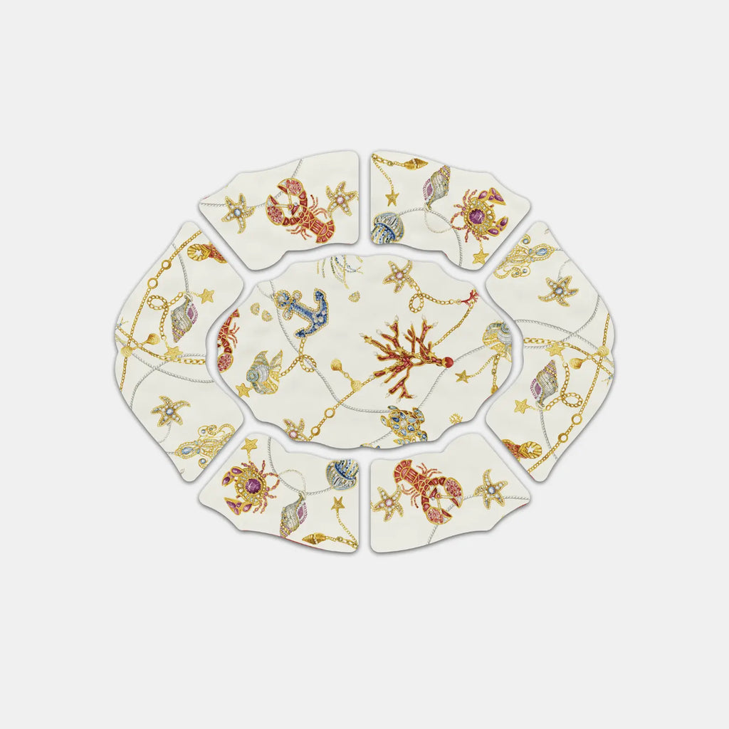 Appetizer 7 Pcs Baroque Red – Portofino  – Amprio Milano