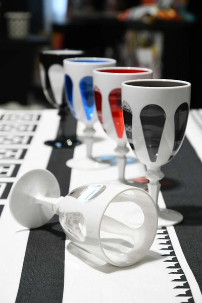 Aqua Bi-Color Acrylic Wine Glass