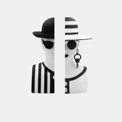 Bookend Mr. Black & Mrs. White Amprio Milano