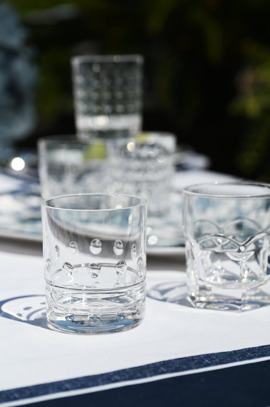 Crystal Touch Set 6 Assorted Tumbler Drink Glasses Amprio Milano