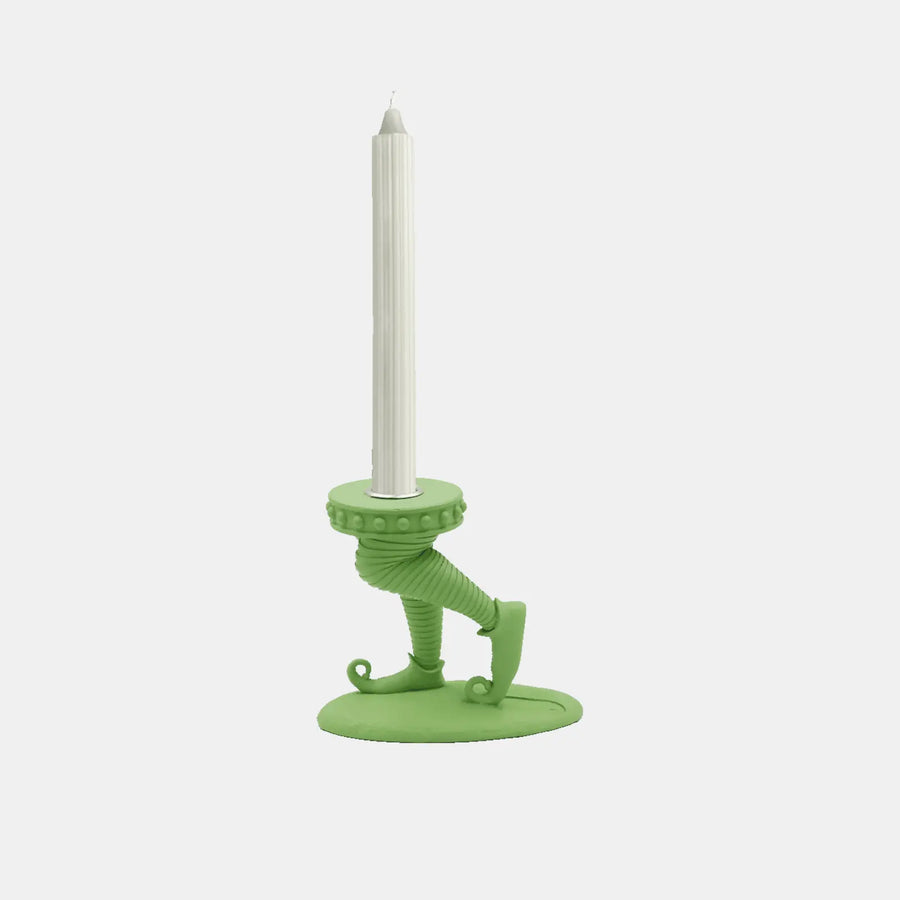 Candle Holder With Candle Elf