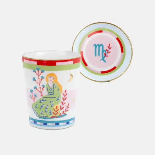 Cup With Lid/Saucer - Zodiac Vibe - Amprio Milano