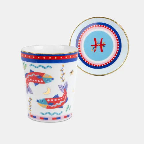 Cup With Lid/Saucer - Zodiac Vibe - Amprio Milano